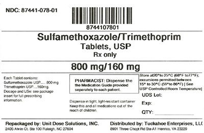 Sulfamethoxazole 800mg / Trimethoprim 600 mg (8744107801 Sulfamethoxazole Trimethoprim 800 mg 600 mg)